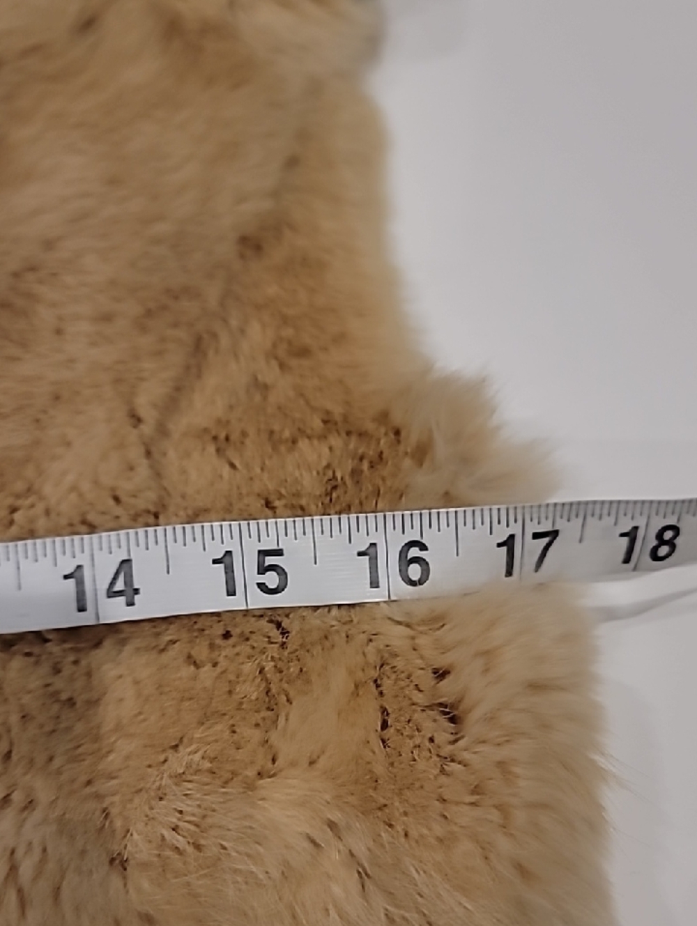 Arden B Rabbit Fur Ribbed Zip Vest Medium Beige - Picture 8 of 9